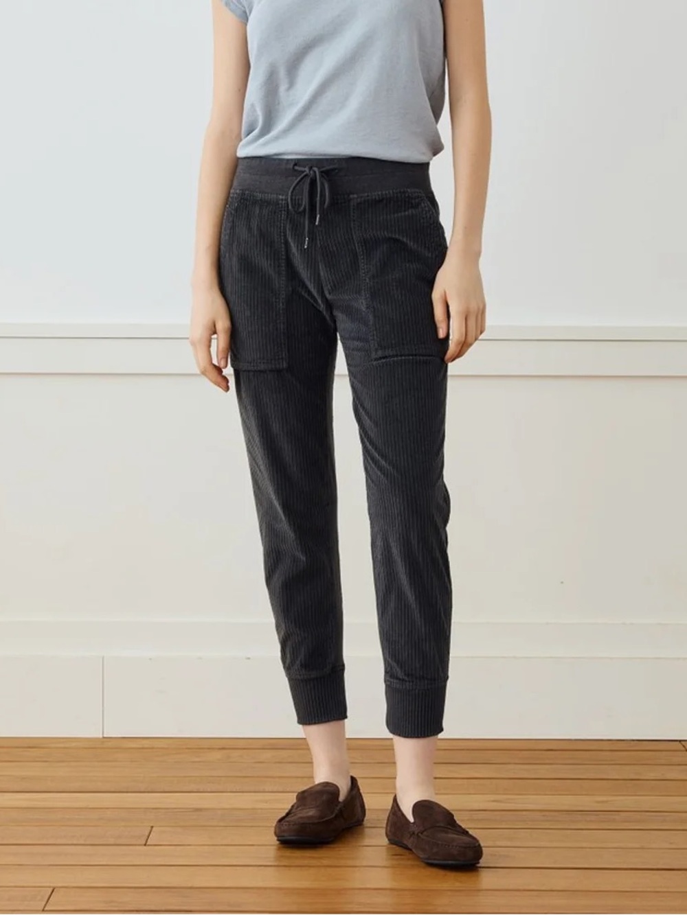 James Perse Corduroy Mixed Media Pants Sz 2